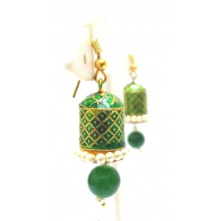 Meenakari Minakari Enamel Jhumka Jhumki Handmade Earring Jewelry Chandelier A118